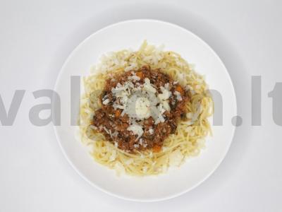 Spagečiai su aštriu bolonjezo padažu pagrindine nuotrauka