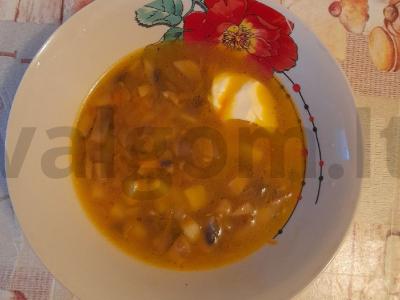 Vegetariškas grybų sriuba iš šampinjonų pagrindine nuotrauka