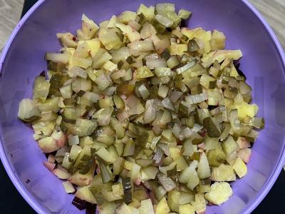 Pupelių ir daržovių vinigretas Žingsnis 2