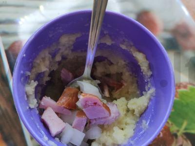 Bulvių rutuliukai su mėsa ir svogūnais Žingsnis 3