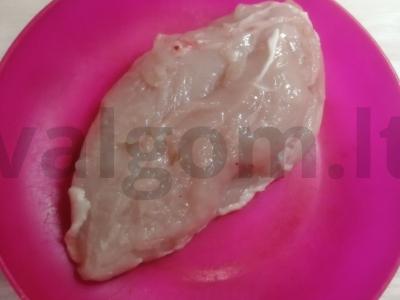 Džiovinta vištienos krūtinėlė Žingsnis 1