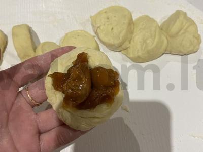 Kepiniai su virta saldžia grietinėle Žingsnis 1