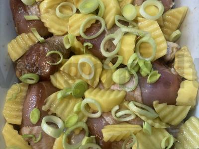 Kepta vištienos blauzda su bulvėmis Žingsnis 4