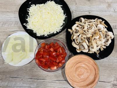 Pica su grybais ir mocarela Žingsnis 5