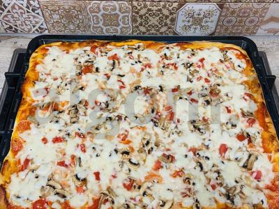 Pica su grybais ir mocarela Žingsnis 10