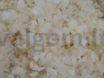 Minkšti pyragėliai su ryžiais ir kiaušiniu orkaitėje Žingsnis 4