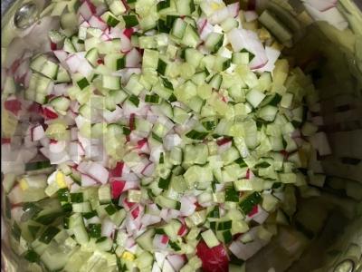 Okroška su svogūnais ant kvašo Žingsnis 4