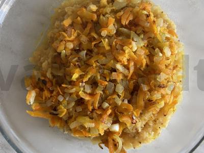 Raudona lęša karis su tunu ir apkepu Žingsnis 3