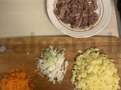 Greitas jautienos troškinio sriuba Žingsnis 1