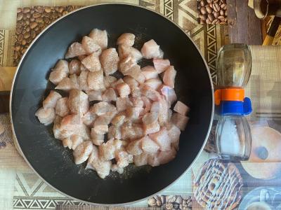 Salotas „Karakul“ su kalakutiena Žingsnis 1