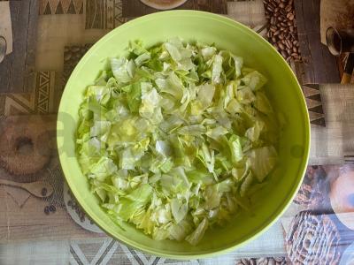 Salotas „Karakul“ su kalakutiena Žingsnis 3