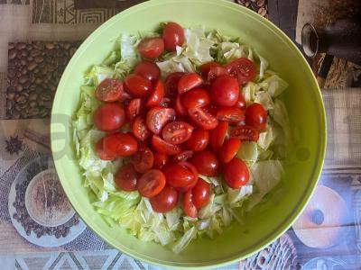 Salotas „Karakul“ su kalakutiena Žingsnis 4