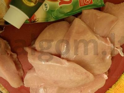 Keptas ryžiai su marinuota vištienos krūtinėle Žingsnis 1