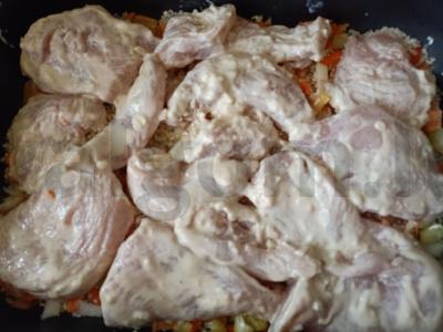 Keptas ryžiai su marinuota vištienos krūtinėle Žingsnis 3