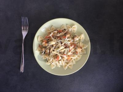 Makaronai su midijomis pagrindine nuotrauka