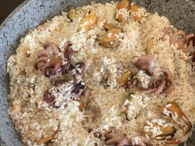 Risotto su jūros gėrybėmis pomidorų padaže Žingsnis 4