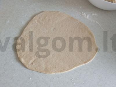 Hachapuri iš mielinės tešlos su varške ir sūriu Žingsnis 2