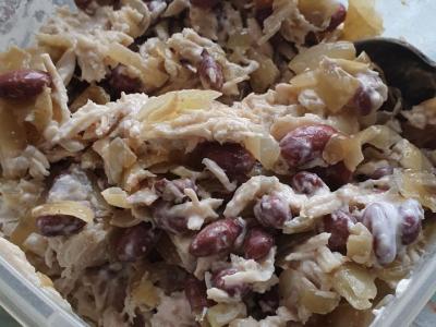 Salotas „Senoji tvirtovė“ su vištienos filė ir pupelėmis Žingsnis 3