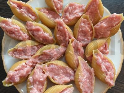 Įdarytos makaronų kriauklės Žingsnis 3