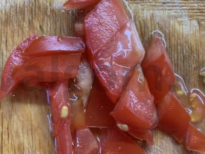 Salotas su kiaulienos faršu ir keptais bulvėmis Žingsnis 6