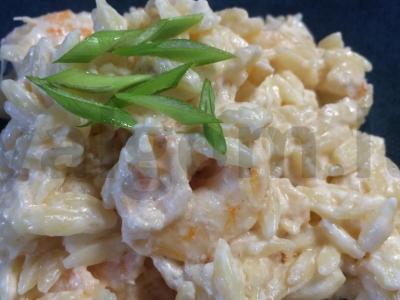 Orzo makaronai su krevetėmis pagrindine nuotrauka