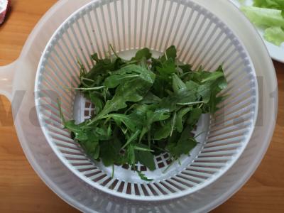 Salotas su stracciatella ir traškiais baklažanais Žingsnis 2