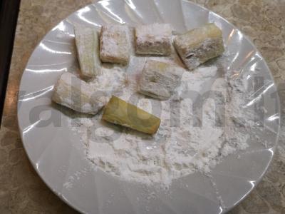 Salotas su stracciatella ir traškiais baklažanais Žingsnis 7