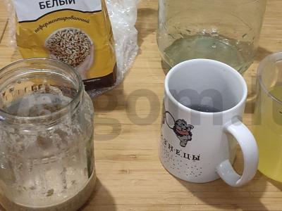 Namų raugintas rugių kvasas Žingsnis 1