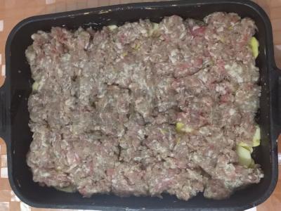 Sultingas prancūziškas mėsa su faršu ir grybais Žingsnis 4