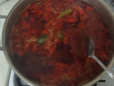 Burokėlių sriuba su pomidorų pasta ir kalakutienos filė Žingsnis 5