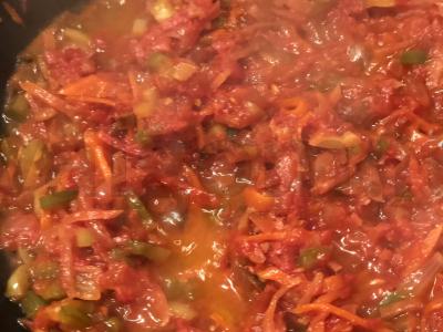 Borsčas su vištiena Žingsnis 2