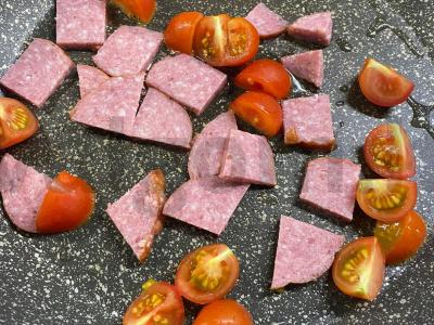 Omletas su dešra migdolų piene Žingsnis 1