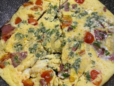 Omletas su dešra migdolų piene Žingsnis 3