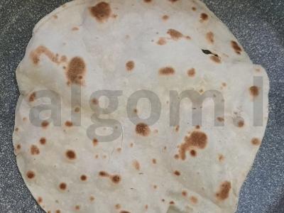 Namų lavašas iš ruginių miltų keptuvėje Žingsnis 7