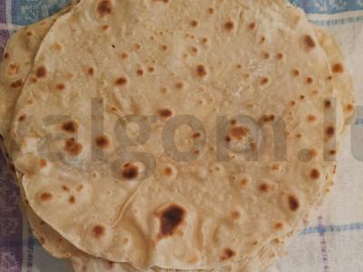 Namų lavašas iš ruginių miltų keptuvėje Žingsnis 8