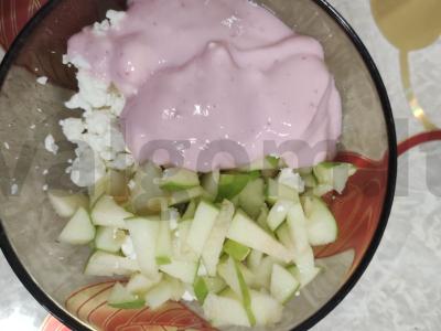 Varškės užkandis su Grannio Smith obuoliais Žingsnis 4