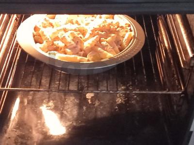 Makaronų, žiedinių kopūstų ir moliūgų apkepas Žingsnis 9