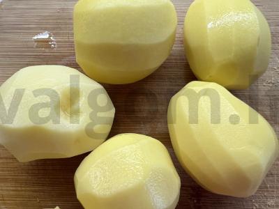 Švelnus bulvių piurė su grietinėlėmis kaip garnyras Žingsnis 1