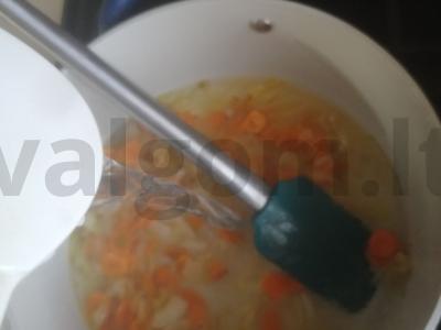 Grietinėlės sriuba su meatballs Žingsnis 6