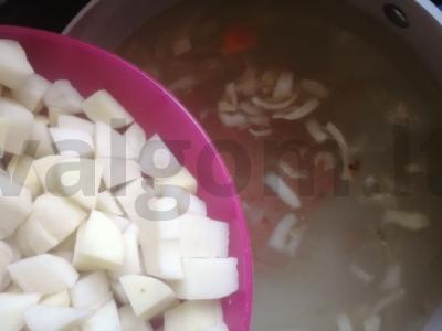 Grietinėlės sriuba su meatballs Žingsnis 7