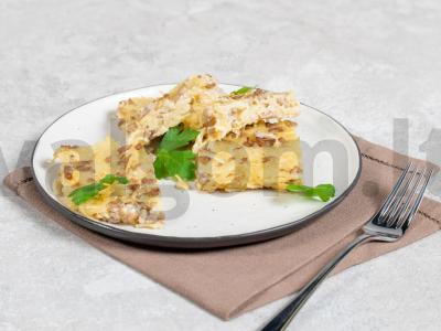 Makaronų apkepas su faršu pagrindine nuotrauka