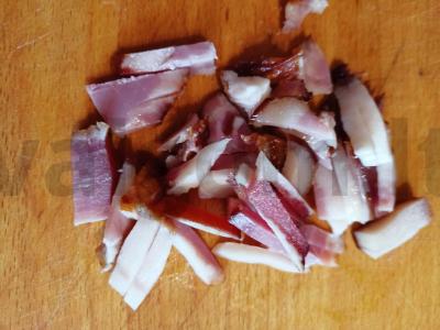 Grikių makaronai su vyšniniais pomidorais ir šonine Žingsnis 3