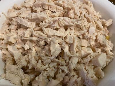 Mėsos salotas su grybais ir granato sėklomis Žingsnis 1