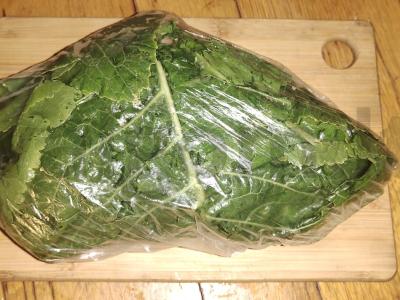 Kiaulienos kulniukas krienų lapuose Žingsnis 3