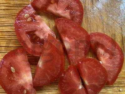 Kepti baklažanai su pomidorais ir česnaku Žingsnis 3