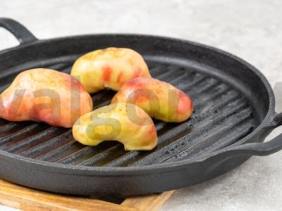 Salotas su burrata ir ant grotelių keptais plokščiais persikais Žingsnis 2