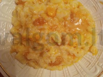 Ryžių košė su moliūgu, razinomis, obuoliu pagrindine nuotrauka