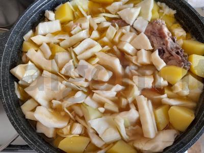 Troškinta bulvė su kopūstais ir vištiena Žingsnis 4