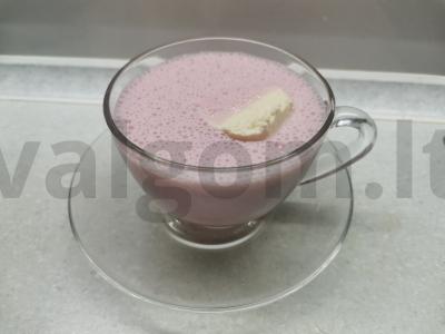 Braškių, bananų ir ledų kokteilis pagrindine nuotrauka