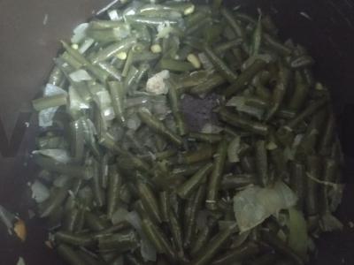 Žalioji pupelė su česnaku ir svogūnu Žingsnis 2